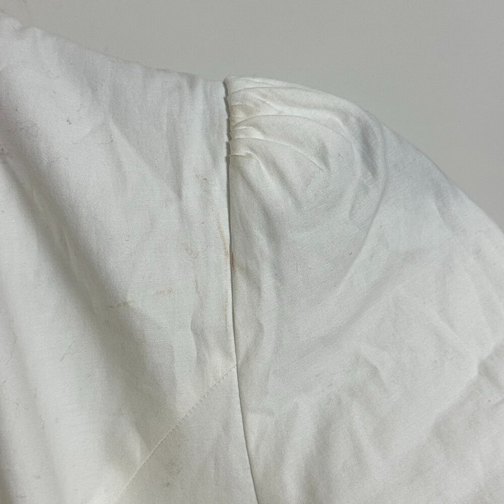 REFORMATION Alida Organic Cotton Button-Up Midi Dress in White Size US 4 - Picture 10 of 15